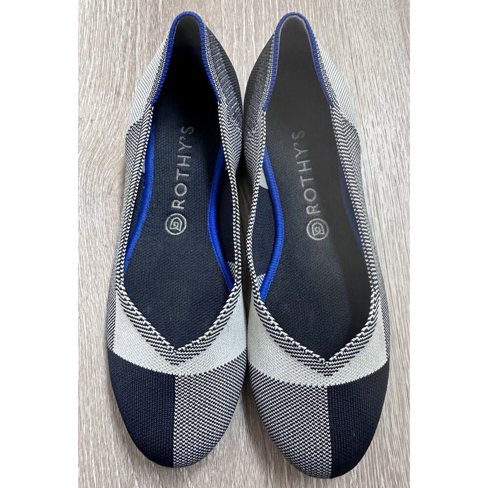 Rothys|The Flat Captoe|Retired/Limited Edition|Buffalo‎ Plaid Black/White|Sz 11